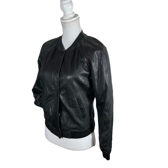 Maison Scotch Leather Bomber Jacket - Picture 4 of 13